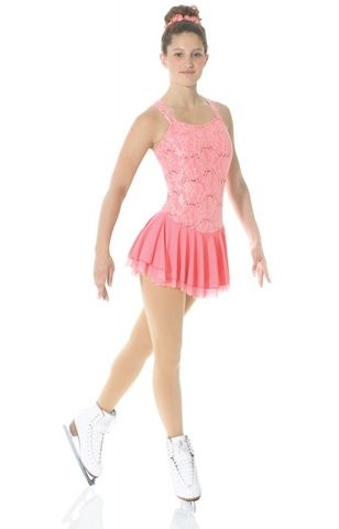 Mondor Figure skating dress, Mondor 12916, Lace and sequin