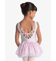DanzNmotion Robe Danshuz 19205C, Bretelles spaghetti avec tutu