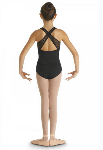 Bloch Maillot Bloch CL8665, Bretelles large croisées, Avec insertion de "heart Mesh"