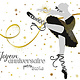 "Joyeux anniversaire petite étoile" Greeting Card - Incognito bw0061, 48673