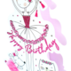 Carte de souhait 3D "Happy Birthday" Ballerina, Incognito PDZ051