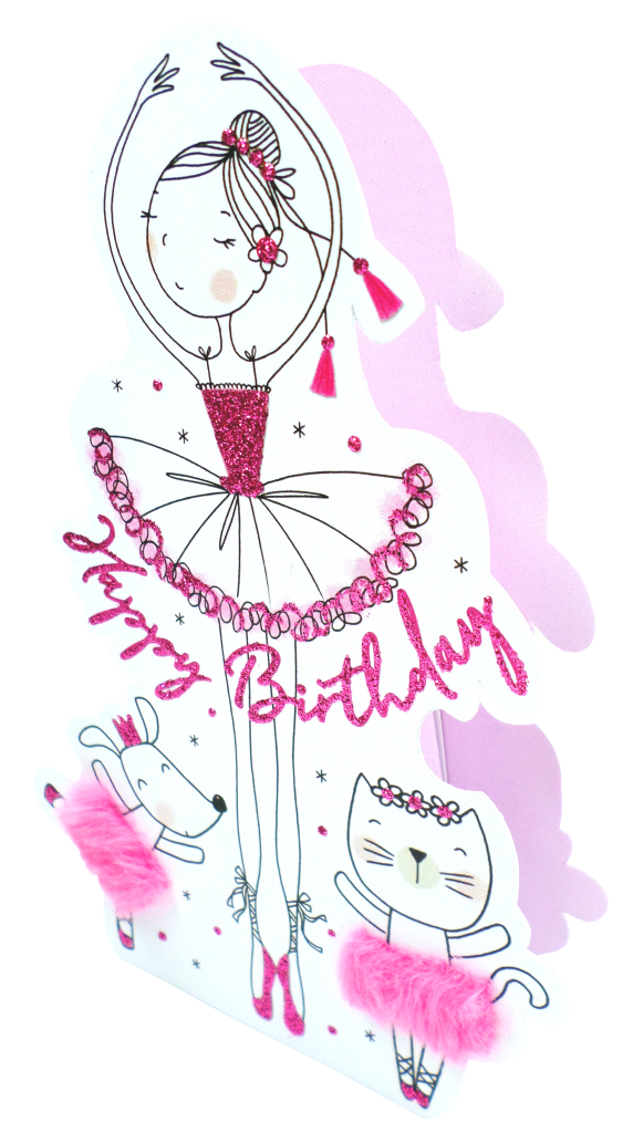 "Happy birthday" Ballerina 3D Greeting Card, Incognito PDZ051