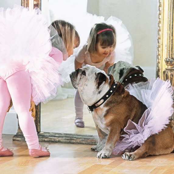 "Ballerina and dog" Greeting Card, Incognito 10219