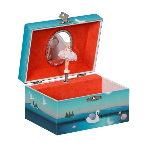 Coffre à bijoux "Ballerina Blue Swan", Gunther Mele 00830S20