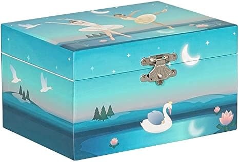 "Ballerina Blue Swan" Jewelry Box, Gunther Mele 00830S20