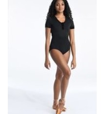 DanzNmotion Short sleeves danse Leotard, Danshuz 20107A, Ribbed