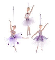 kurt s adler Ornement Ballerine lilas et mauve, Kurt S. Adler E0380