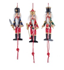 kurt s adler Ornement Casse-noisette articulé "puppet", Kurt S. Adler C5902, rouge-vert-blanc, ass. de 3