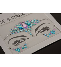 FH2 "Rhinestoned Face Jewels", FH2 FJS005, color: Light blue