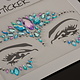 FH2 "Rhinestoned Face Jewels", FH2 FJS005, color: Light blue