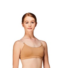 Mondor Brassière Mondor 11814, Bretelles beiges et transparentes ajustables, Dos transparent, Avec "Padded Cups" amovibles