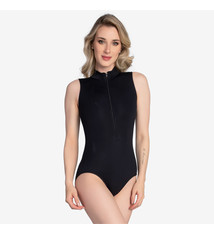 So Danca Maillot So Danca SL-171, Col haut "Mock-T", Avec fermeture éclair au devant