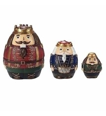 Nutcracker Nesting Boxes, 3 PC,  5.75"H