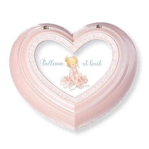 "Pink Ballerina Heart" Jewelry Box , Roman P0055