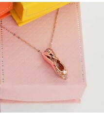FH2 Collier avec breloque "Rose gold Ballet Shoes", FH2 BN0004, boite rose