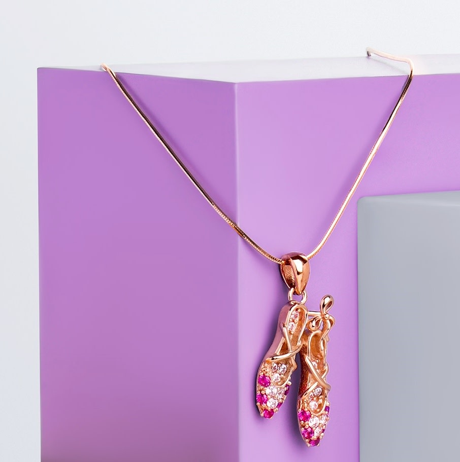 FH2 Rose gold Ballet Shoes, FH2 BN0003, lilac box