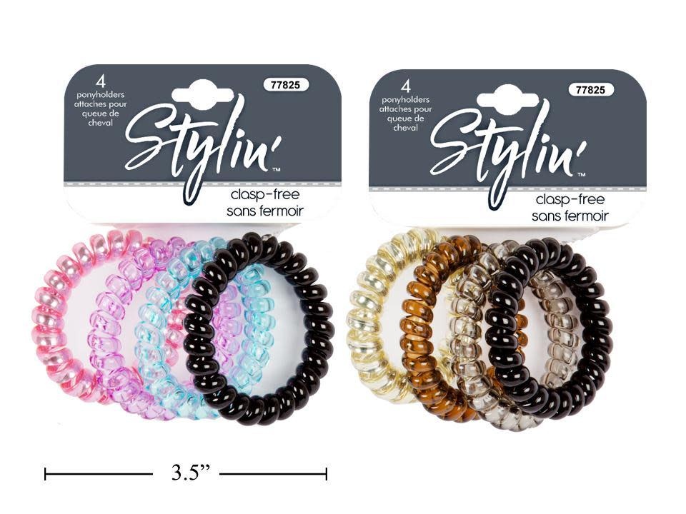 Coil Hair Ties Stylin' 77825, 4 by package