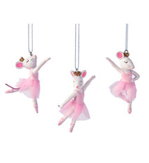 Ornement "Ballet Mouse", Midwest MX179809, Ass. de 3