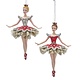 kurt s adler Ruby and platine  Ballerina ornament, Kurt Adler E0340,  2/asstd