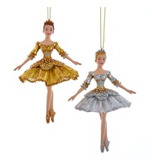 kurt s adler Ornement "Gold and silver  Ballerina", Kurt Adler E0801,  Ass. de 2