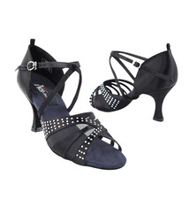 very fine Soulier de danse latine, Very Fine CD2805, Talon 2.5 po., Bout ouvert avec Rhinestone
