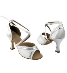 very fine Soulier de danse latine, Very Fine S92332, Talon 2.5 po., Bout ouvert, en satin