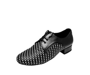 Chaussures De Danse Latine Pour Homme Et Garçon - Talon Bas 3.5 Cm, Semelle Antidérapante, Confortables Et Respirantes, Taille 37