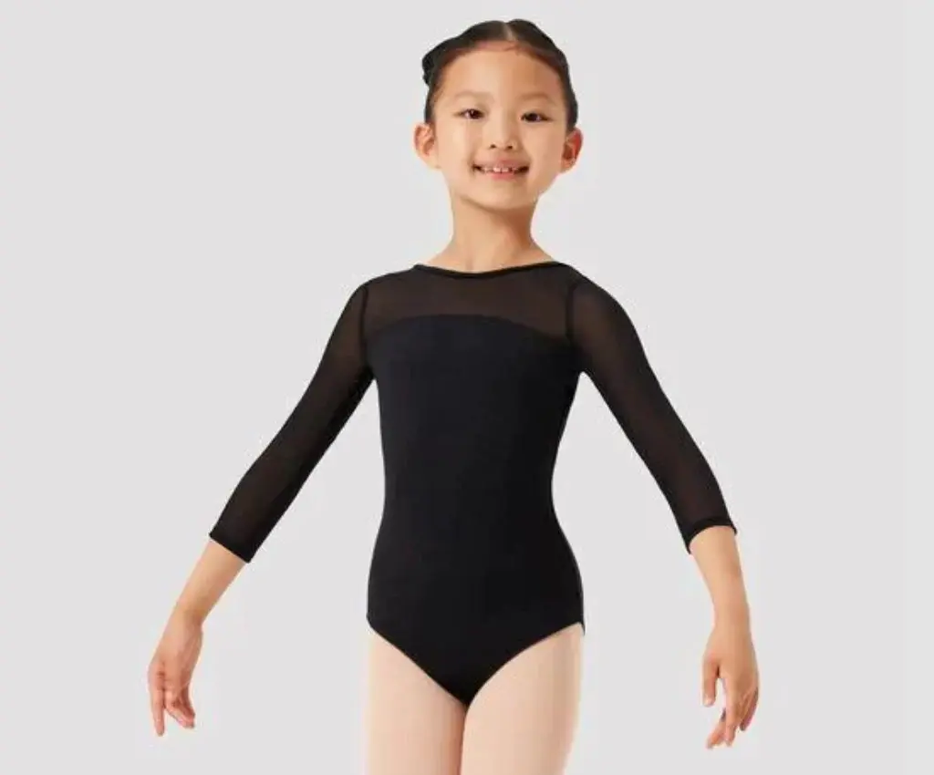 Mirella Maillot de danse pour fille, Mirella M121C, Manches 3/4, collection "Paisley"