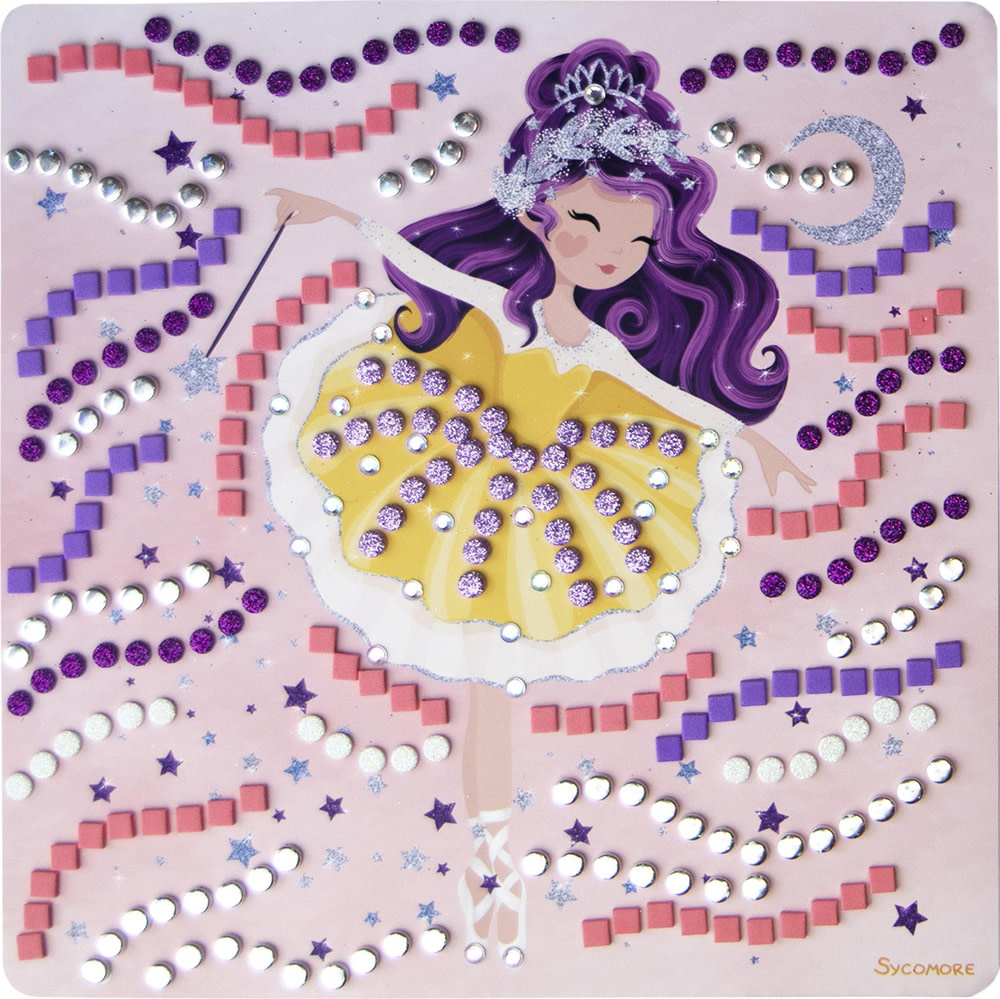 Diamond Dotz Stick'N Fun CREA033- Large 5 Mosaics Ballerina Princess