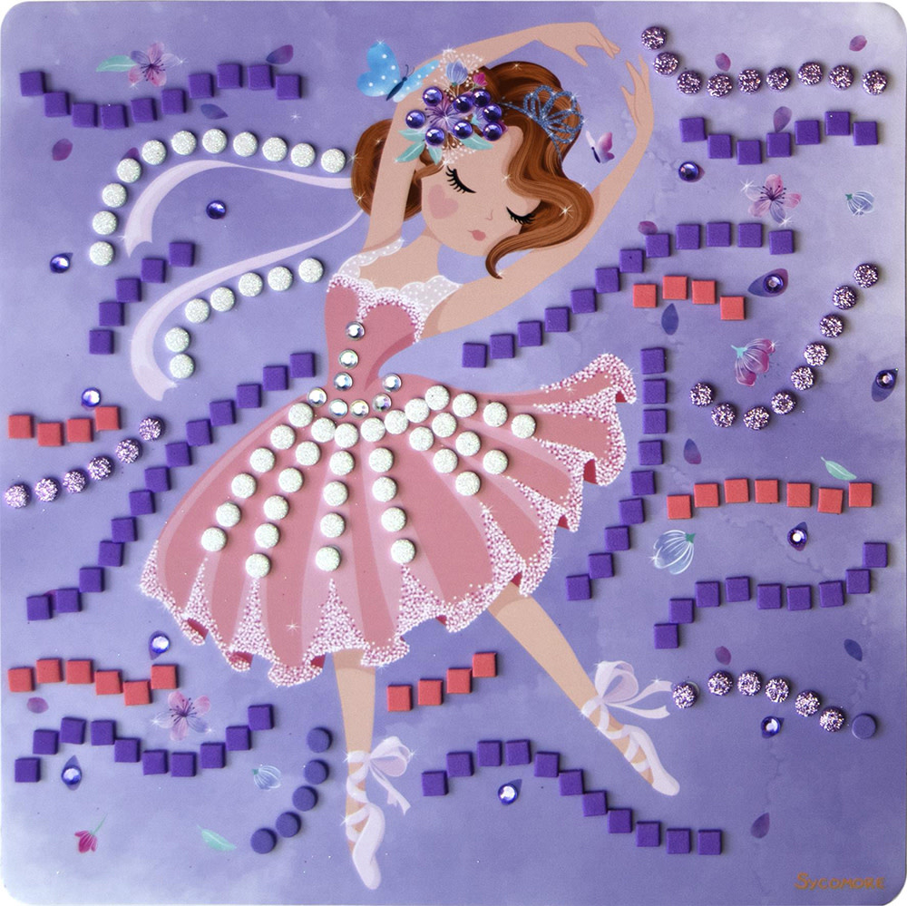 Diamond Dotz Stick'N Fun CREA033- Large 5 Mosaics Ballerina Princess