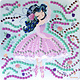 Diamond Dotz Stick'N Fun CREA033- Large 5 Mosaics Ballerina Princess