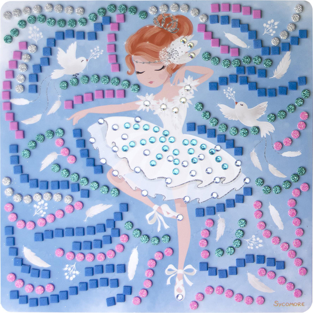 Diamond Dotz Stick'N Fun CREA033- Large 5 Mosaics Ballerina Princess