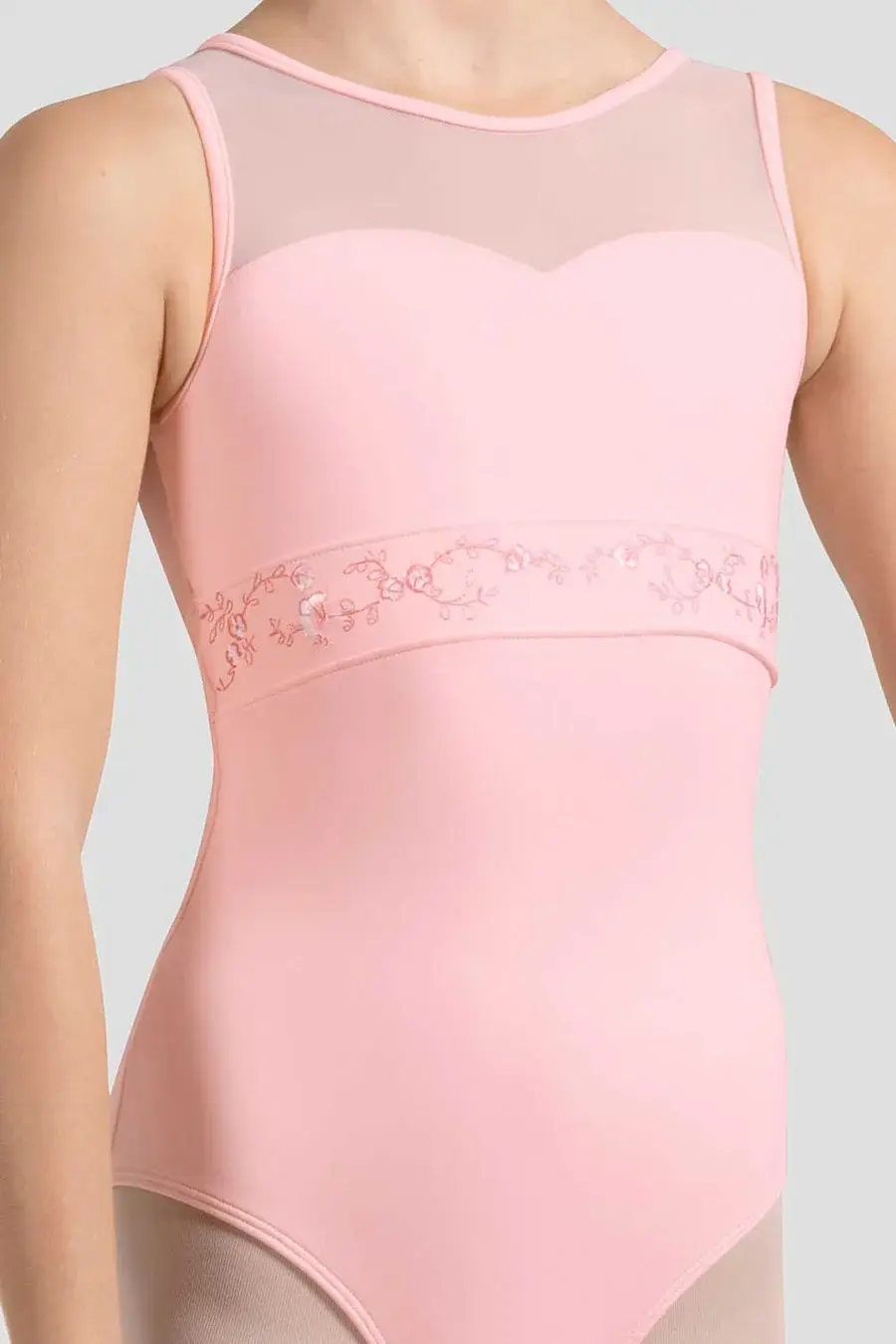 Bloch Maillot Bloch CL4215, Bretelles larges, Collection "Petites Roses"