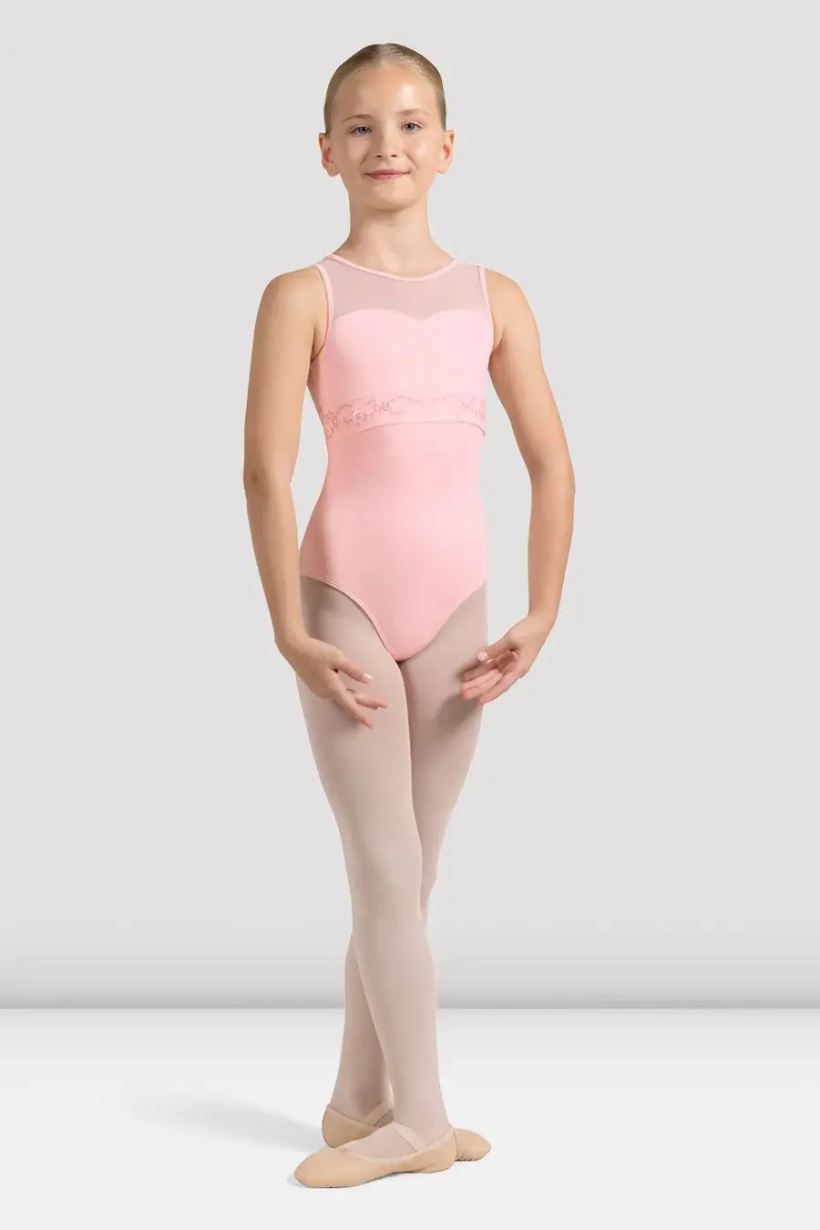 Bloch Maillot Bloch CL4215, Bretelles larges, Collection "Petites Roses"