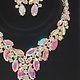 FH2 AB Crystal Necklace & Earrings Set, FH2 JS0004