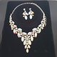FH2 AB Crystal Necklace & Earrings Set, FH2 JS0004