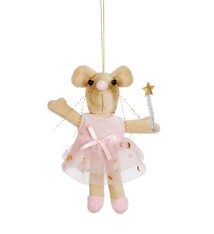 Pink Ballerina Mouse ornament, GiftCraft 644421