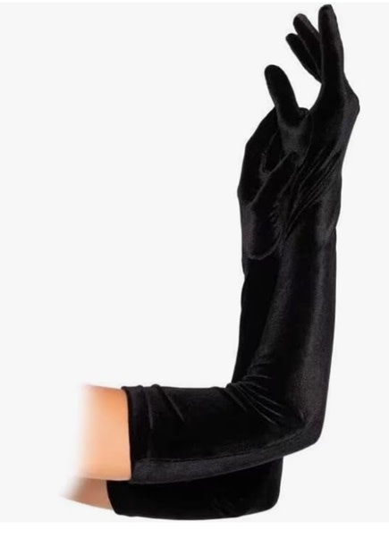 FH2 gants longs en satin noir, FH2 GL0060, taille adulte, style "Opéra" 22 pouces
