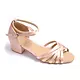 Sansha Soulier de danse sociale pour fille Sansha Bk56S "Marina", Talon large de 1,2 po., Dessus en satin, Semelle en suède
