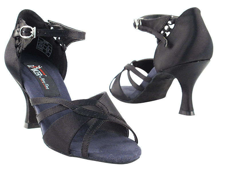 very fine Soulier de « Ballroom » Very Fine CD2056, Talon 2.5 po., Bout ouvert en satin