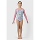 Mondor Maillot gymnastique Mondor 17827, Manches longues en mesh, Attache-cheveux inclus