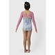 Mondor Maillot gymnastique Mondor 17827, Manches longues en mesh, Attache-cheveux inclus