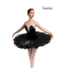 Sansha Tutu de scène Sansha TF1806, Professionnel à 9 étages, Avec culotte et devant doublé