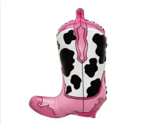 "Pink Country Dance Boot" balloon, helium quality, NH38499629
