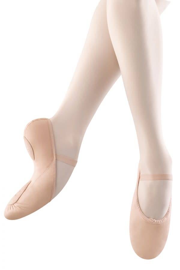 Bloch Demi-pointe Bloch S0259L, Bi-semelles "Split-sole", Bout en cuir, Talon en "Stretch Spandex"