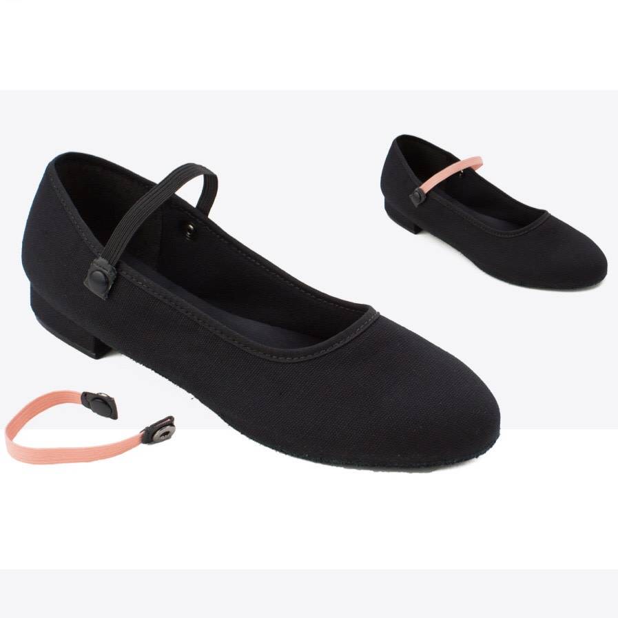 So Danca So Danca RO-01L, Soulier de pratique, Talon bas, Dessus en canevas, Semelle en suède, Économique