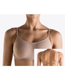 So Danca Brassière So Danca UG-204, Sans couture, Avec bretelles ajustables "nude" et transparent, Dos transparent