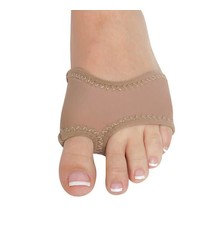 DanzNmotion Foot Thong Danshuz 6426, Dark tan neoprene