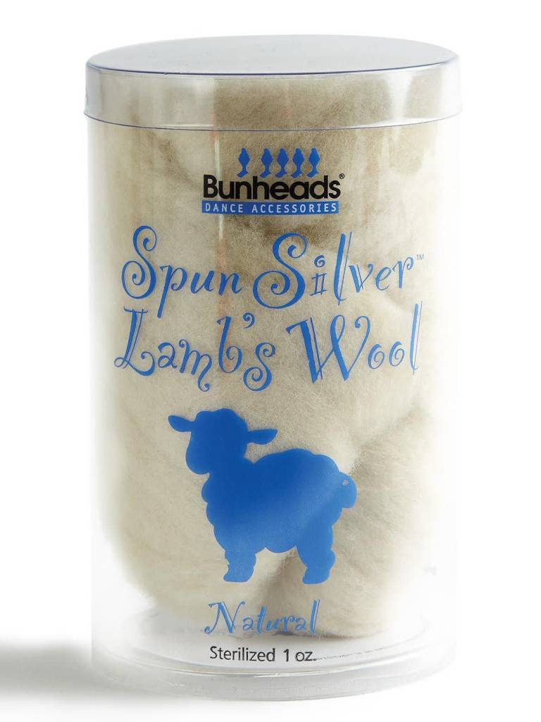 bunheads Laine d'agneau "Spun Silver Lamb's Wool" Capezio BH400, Couleur naturelle, Paquet de 1 oz.