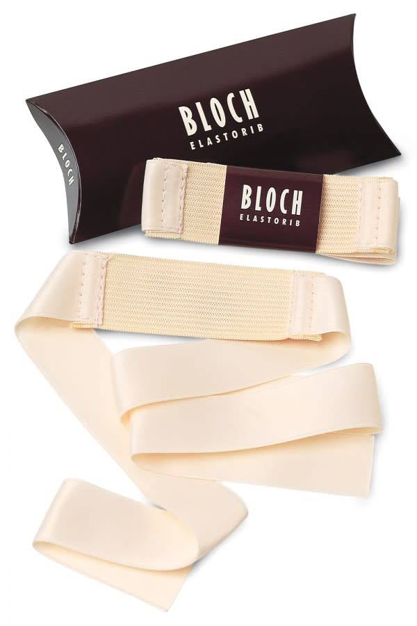 Bloch Pre-cut ribbon with elastic sewn in Bloch A0525 "Elastorib", 4 ribbons per package